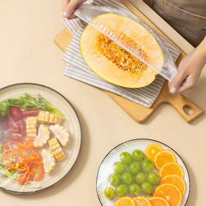 food-grade-disposable-saran-wrap-and-plastic-bags-keeping-food-fresh-dust-proof-bowl-and-dish-covers-meal-covers