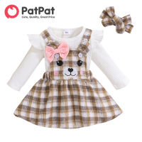 PatPat Dress Baby Girl Clothes New Born Infant Party Dresses Newborn 3pcs 95 Cotton Rib Knit Romper Cartoon Overall Set