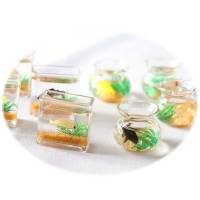 1:12 Dollhouse Miniature Glass Fish Bowl Aquarium for Kids Doll House Toy