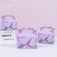 ❉ Mermaid Tail Portable Candy Box Little Mermaid Birthday Party Decoration Kids Gift Packaging Box Girl Baby Shower Wedding Boxes