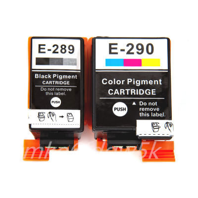 2 Pack compatible  T289 Black T290 Ink for EPSON 289 290 Full Set Print Cartridge Compatible for WorkForce WF-100 Wi-Fi Portable Pro WF-C869R Color Inkjet Printer