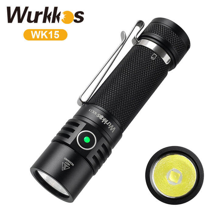 Wurkkos WK15 EDC LED Flashlight 3000LM 21700 Torch XHP50.2 Rechargeable