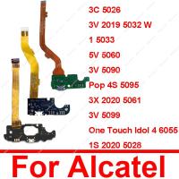 สายดิ้นบอร์ดชาร์จ USB สําหรับ Alcatel 3C 50263V OT5032 1 5033 5V 5060 3V 5090 Pop4S 5095 3X 2020 5061 3V 5099 Idol 4 1S 5028