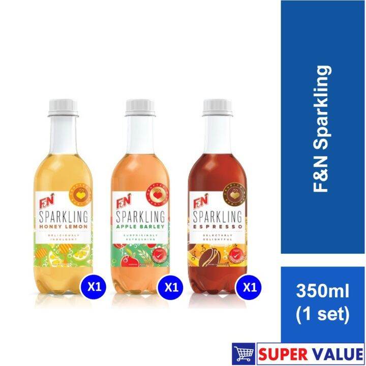 F&N Sparkling 350ml (1setHoney/Espresso/Apple Barley) Lazada