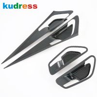 For Hyundai Elantra 2021 2022 Carbon Fiber Inner Door Handle Bowl Cover Trim Decoration Frame Sticker Car Interior Accessories