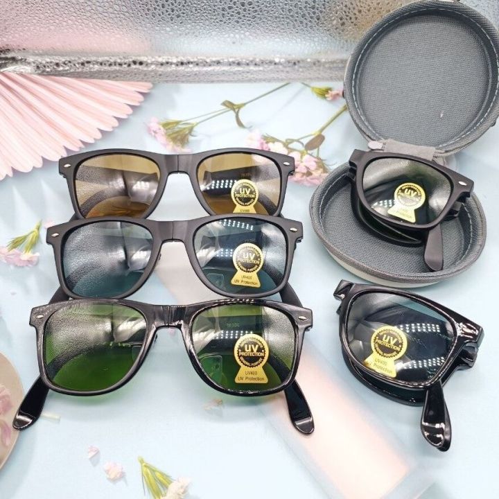 มาใหม่แว่นตาพับได้-แว่นตากันแดด-แว่นตาแฟชั่น-เลนส์กระจก-กัน-uv400-งานพรีเมี่ยม-สินค้าพร้อมส่งในไทย-รุ่น-783bl