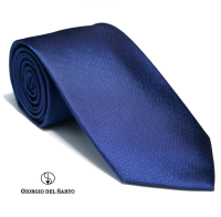 Giorgio Del Sarto Silk Necktie Blue with Fabric Texture เนคไทสีฟ้ามีเท็กเจอร์