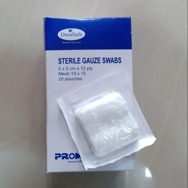 DURASAFE STERILE GAUZE SWABS 5CM X 5CM (20 POUCHES / BOX) | Lazada