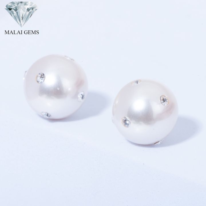 malai-gems-ต่างหูเพชร-เงินแท้-silver-925-เพชรสวิส-cz-เคลือบทองคำขาว-รุ่น21005520-แถมกล่อง-ต่างหูcz-ต่างหูเงินแท้