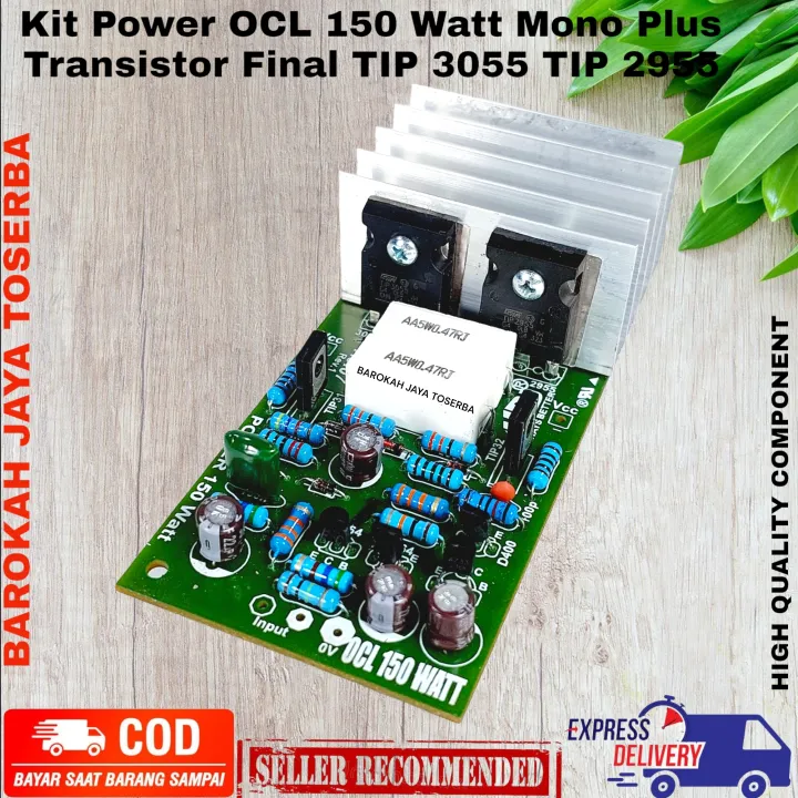 Kit Power OCL 150 Watt Mono Plus Transistor Final TIP 3055 TIP 2955