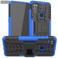 For TCL 20Y 20E Case Luxury PC TPU Stand Armor ShockProof Back Cover For TCL 20E 20 Y 20 E TCL20Y TCL20E Phone Funda Cases