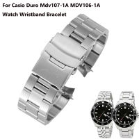 ?ราคาไม่แพงมากที่สุด?22Mm นาฬิกาเหล็กดำน้ำนาฬิกา Casio Duro Mdv106 D MDV106-1A สายรัดนาฬิกาข้อมือสายรัดนาฬิกาข้อมืออะไหล่ทดแทน