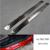 สำหรับเฟียต500 500X 500C 500L 2010 -2018 2020แถบติดขอบประตูชายบันไดตัดแต่งสแตนเลสอุปกรณ์เสริมรถยนต์สติกเกอร์แป้นเตะ