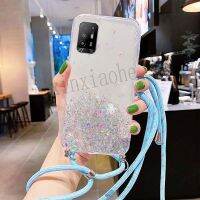 [2023สุดฮอต] เคสโทรศัพท์สำหรับ A95 A94 OPPO 5G Reno5 Z สไตล์เชือกเส้นเล็กประกายแววาวนุ่มฝาปิดโปร่งใส Tpu 5Z Reno