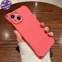 สี่มุมกลวงฝาครอบโทรศัพท์เหมาะสำหรับ IPhone 14 13 12 11 Pro Max 14Plus เคสป้องกันการตกรูปทรงนิ่มปลอกซิลิโคน