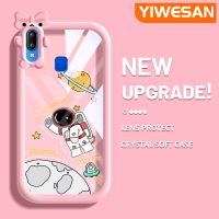 YIWESAN เคสสำหรับ VIVO Y91 Y91i Y95,เคสลายการ์ตูนการ์ตูนอวกาศดวงจันทร์น้อยมอนสเตอร์เคสนิ่มกันรอยขีดข่วนเคสโทรศัพท์โปร่งใสฝาครอบป้องกันเลนส์กล้องถ่ายรูปซิลิกาเจล TPU