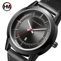 Hannah Martin Black Athleisure Business Waterproof Mens Quartz Watch with Calendar 【QYUE】