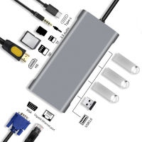 USB C HUB 4พัน30เฮิร์ต Type C เป็น HD 4พัน PD87W ชาร์จอะแดปเตอร์ USB 3.0 HUB หลาย S Plitter แปลงสำหรับ Air Pro ซัมซุง