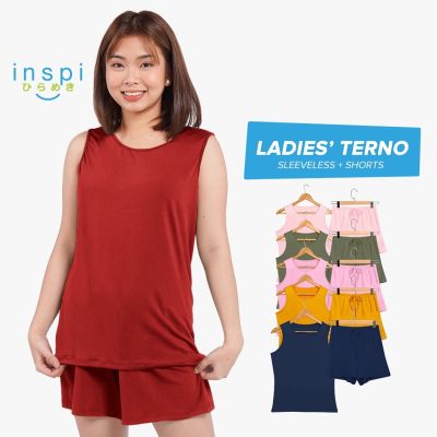 Terno ชุดนอนผู้หญิงสำหรับผู้หญิงชุดนอนแพมบาเฮย์ชุดนอนผู้หญิงชุดนอนสไตล์อินสตาเมเรียชุดนอนแขนกุดสำหรับกางเกงขาสั้นสตรีชุดนอนสตรีชุดใส่นอนชุดอยู่บ้านชุด Baju Atasan Trendy สำหรับผู้หญิง