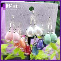 PETI JEWELLERY การออกแบบเฉพาะ ต่างหูมุกแท้ ตะขอเกี่ยวตะขอ สีขาวขาว ต่างหูทรงหยดน้ำ ลดกระหน่ำ ของขวัญสำหรับเด็ก ต่างหูแบบห้อยสำหรับเจ้าสาว สำหรับผู้หญิง