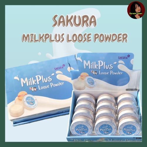 แป้งฝุ่น-sakura-milkplus-loose-powder-แป้งฝุ่นเนื้อเบาสบายผิวหน้า-มีพัฟให้ในตลับ