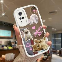 เคสสำหรับ Vivo Y53S 4G พื้นผิวกระจกแมวน่ารักฝาหลัง2023โทรศัพท์กันกระแทกรูปแบบใหม่ฝาครอบป้องกันกล้องคลุมทั้งหมดปลอกซิลิโคน