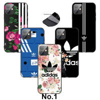 Casing หรับ iPhone 11 12 Mini X Xs XR Pro Max 6+ 6s+ 7+ 8+ 6 7 8 Plus 5 5s SE 2020 G102 Adidas pattern Pattern Phone เคสโทรศัพท์ อ่อนนุ่ม TPU Black ปก