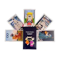 ถังขยะ Panda Tarot Card ขนาด4.75 "X 2.76" Tarot Deck พร้อม Guidebook Fortune ling เกม Divination เครื่องมือการ์ดสำหรับเกมปาร์ตี้