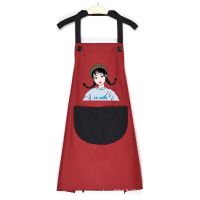 Apron Waterproof Durable Polyester Cute Braid Girl Home Cooking Baking Coffee Shop Cleaning Kitchen Accessory Overalls Aprons