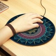 TEL Đệm lót chuột chống nắng họa tiết tròn cho máy tính