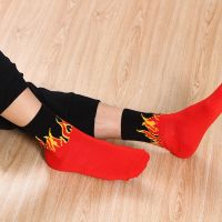 【jw】■✓₪  Mens Fashion Hip Hop Color Boat Socks Torch Hot Warm Street Skateboard Cotton Skarpetki