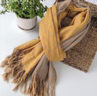 ；【‘；- Japanese Design Winter Cotton Warm Women Scarf Double-Sided Plaid Thickened Warm Scarf Air-Conditioned Shawl For Lady