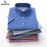 2021 Summer Mens Classic Plaid Short Sleeve Shirt High Quality 100 Cotton Lightweight and Comfortable Youth Fashion Shirt