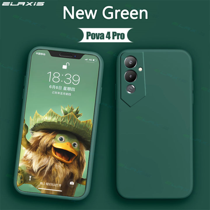 elaxis-tecno-pova-4-pro-เคสเคสนิ่มใส่โทรศัพท์ซิลิโคนเหลวเคสใส่โทรศัพท์เยื่อบุกำมะหยี่น่ารักปกป้องเลนส์ครอบคลุมเต็มตัวป้องกันการตกหล่นฝาหลัง-el001