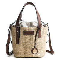 2021 New Fashion Straw Bag Handbags Women Summer Rattan Bag Handmade Woven Beach Bohemia Knitted Big Shoulder bag Tote Bolso