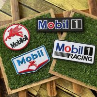 โมบิล1 Mobil1 ตัวรีดติดเสื้อ อาร์มรีด อาร์มปัก ตกแต่งเสื้อผ้า หมวก กระเป๋า แจ๊คเก็ตยีนส์ Racing Embroidered Iron on Patch