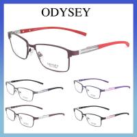 Odysey แว่นตา รุ่น 079 กรอบเต็ม Rectangle ทรงสี่เหลี่ยมผืนผ้า ขาสปริง วัสดุ สแตนเลส สตีล (สำหรับตัดเลนส์) กรอบแว่นตา สวมใส่สบาย น้ำหนักเบา ไม่ตกเทรนด์ มีความแข็งแรงทนทาน Full frame Eyeglass Spring leg Stainless Steel material Eyewear Top Glasses