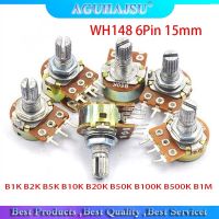 5pcs B1K B2K B5K B10K B20K B50K B100K B500K B1M 6Pin Shaft WH148 15mm Potentiometer 1K 2K 5K 10K 20K 50K 100K 500K 1M WATTY Electronics