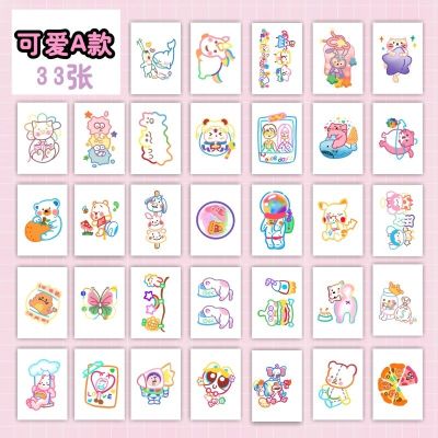 Small pattern super cute cat bear tattoo stickers waterproof durable girls cartoon cute hand-painted ins children stickers