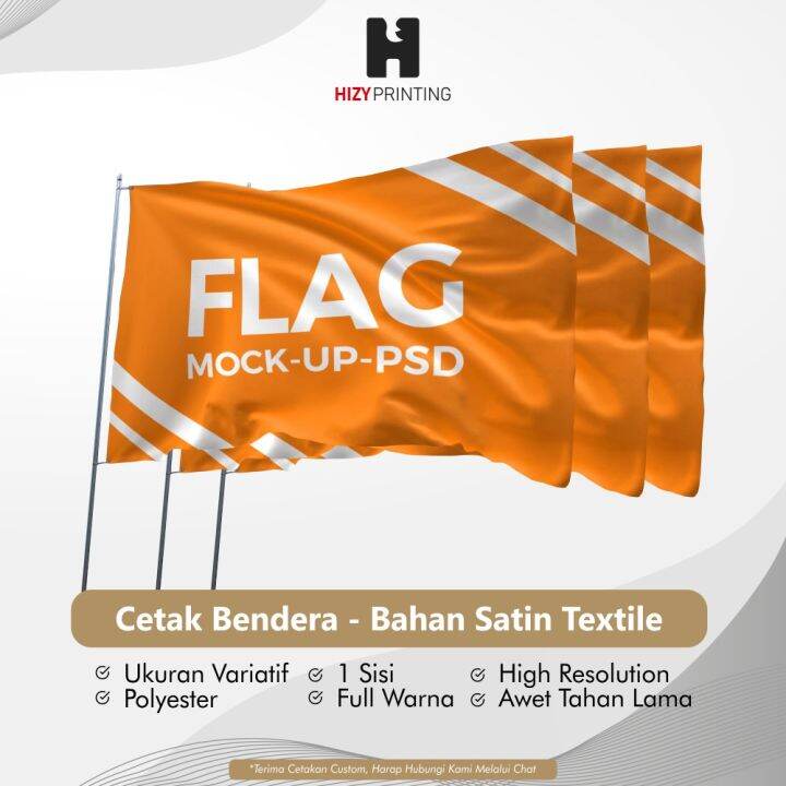 Cetak Bendera - Bahan Satin Textile - Best Produk !!! | Lazada Indonesia