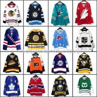 ஐ g40349011chao 037A เสื้อกีฬาแขนยาว ลาย Nhl Hockey Jersey Street Dance ทรงหลวม สไตล์ฮิปฮอป แนวสตรีท