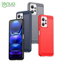 Lenuo เคสมือถือ TPU เคสสำหรับ Xiaomi นิ่ม Redmi Note 12 4G Note 12S,ฝาหลังคาร์บอนเคสซิลิโคนคาร์บอนไฟเบอร์ลายแปรงป้องกันการเคาะ