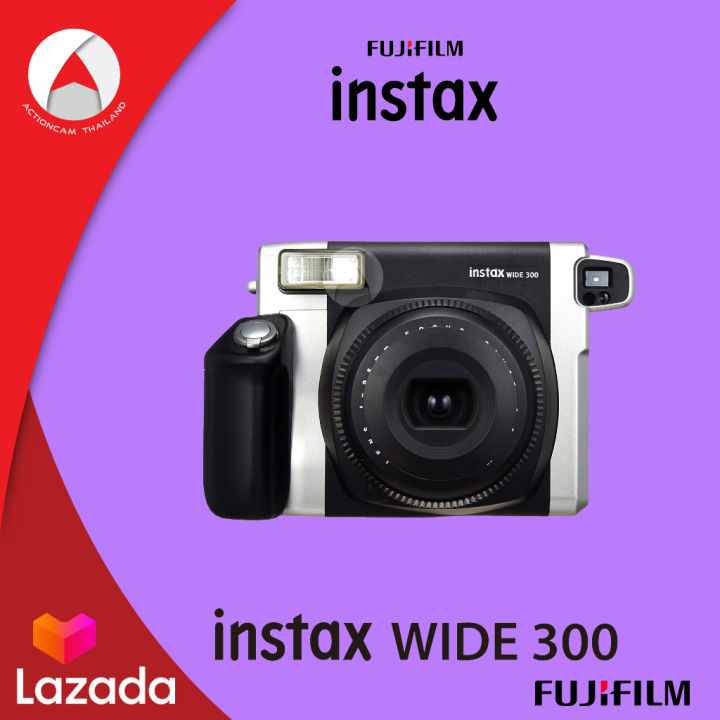 fujifilm-instax-wide-300-กล้อง-สีดำ-เป็นกล้องโพลารอยด์ขนาดกะทัดรัด-ถ่ายภาพและ-print-ภาพออกมาได้ทันที่เมื่อถ่ายเสร็จ-เลนส์-fujinon-95มม-f-14-มีแฟลชในตัว-ถ่ายภาพได้ในที่แสงน้อย
