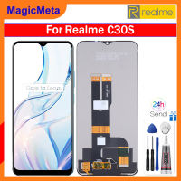 MagicMeta หน้าจอ LCD 6.5นิ้วของแท้สำหรับ Realme C30s ชิ้นส่วนจอสัมผัสแอลซีดีของเครื่องแปลงดิจิทัล RMX3690หน้าจอ LCD อะไหล่สำหรับ C30S Realme RMX3690หน้าจอแสดงผล