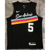 [Hot Pressed] Nba Jersey San Antonio Spurs 5 # Murray Season 2021 Basketball T-Shirt Black City Edition