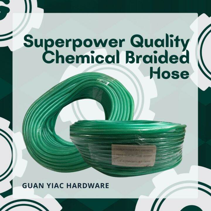 SUPERPOWER QUALITY CHEMICAL BRAIDED HOSE (CUT SIZES) (FOR AIR WATER OIL