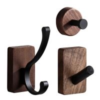 Towel Hooks Wood Wall Hooks for Hanging-Coat Decoration Rustic-Walnut Wood Hardware Wall Hooks Hanger Keychain Holder Picture Hangers Hooks