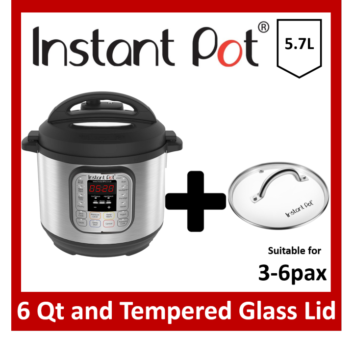 Instant Pot Duo 7-in-1 Electric Pressure Cooker 6 Qt 5.7 Litre 1000W