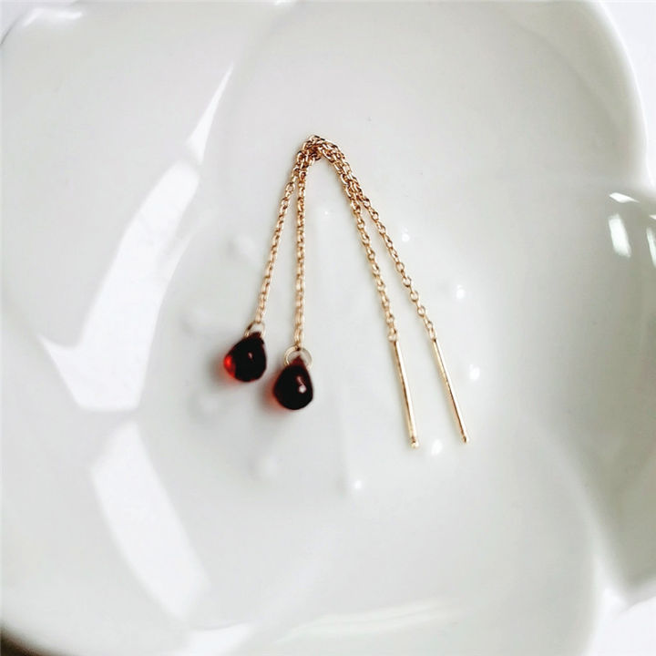 daimi-red-garnet-long-earrings-gemstones-14k-gold-filled-earrings-for-women-gift