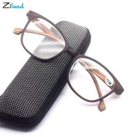 Zilead New Retro Matte Imitation Wood Grain Reading Glasses Women Men High grade Resin Presbyopic Eyewear Eyeglasses With 1 3.5